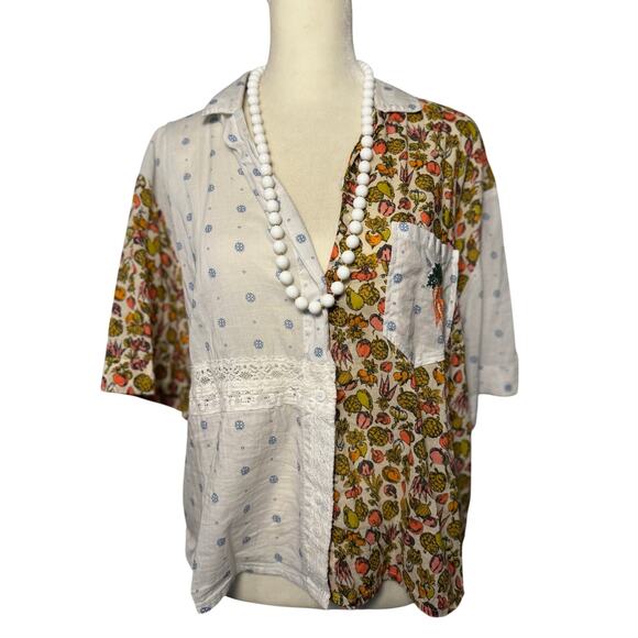 Kimchi Blue Tops - Kimchi Blue For Urban Outfitters Vegetable Print Button Down Top Size: Large